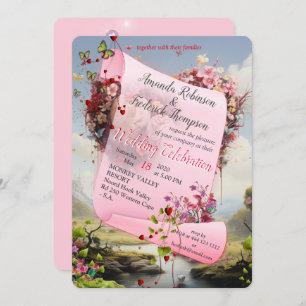 Fantasy Realms of Magic Scenery designs Invitation