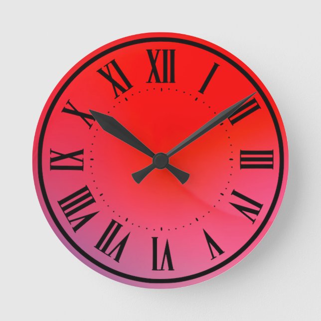 Fantasy Red Wall Clock (Front)