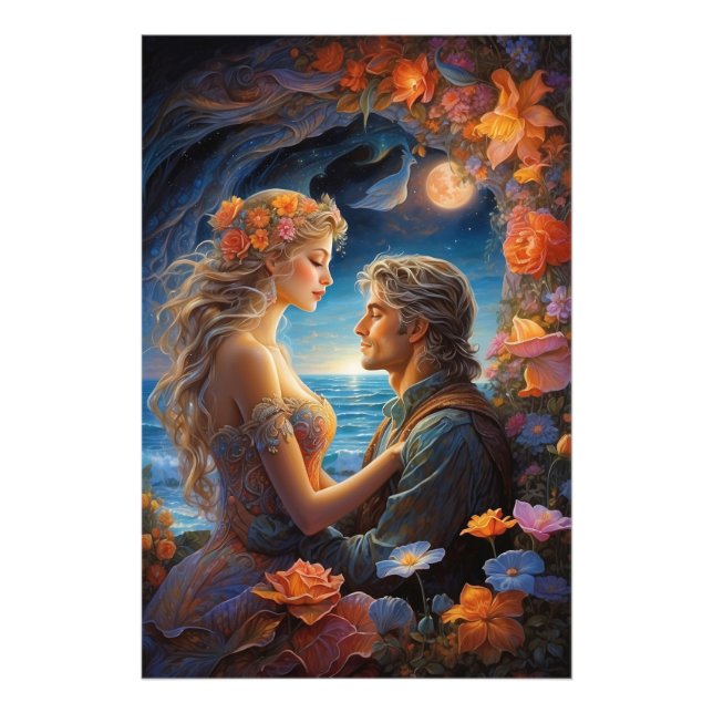 *~* Fantasy Romantic Moon AP51 Couple  Photo Print (Front)