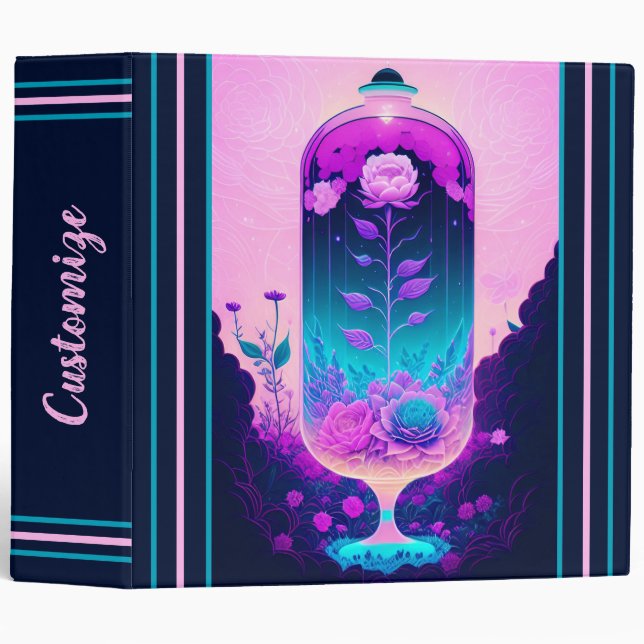 Fantasy Rose Glass Binder (Front/Spine)