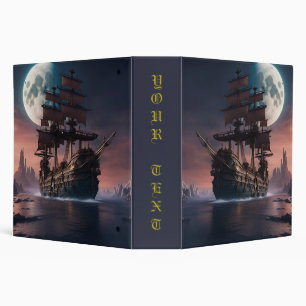 Fantasy Sailing Ship under a Full Moon Binder