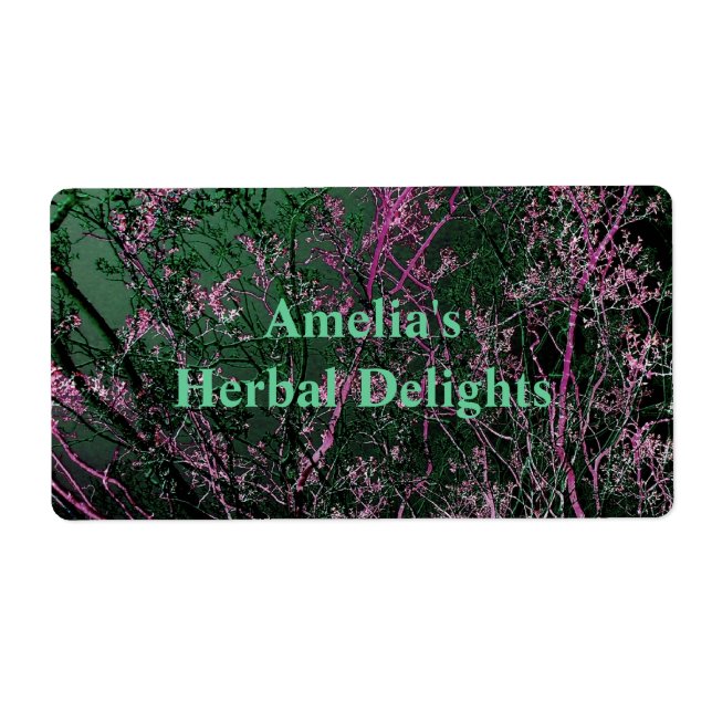 Fantasy scenery kitchen labels for your text (Front)