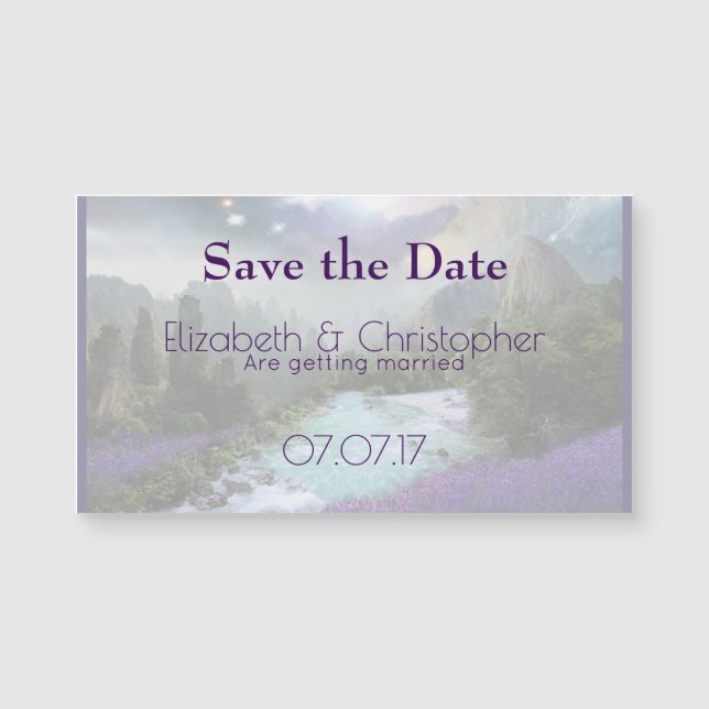 Fantasy Scenic Nature Landscape Save The Date (Front)