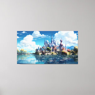 Fantasy Seaside Kingdom Canvas Print