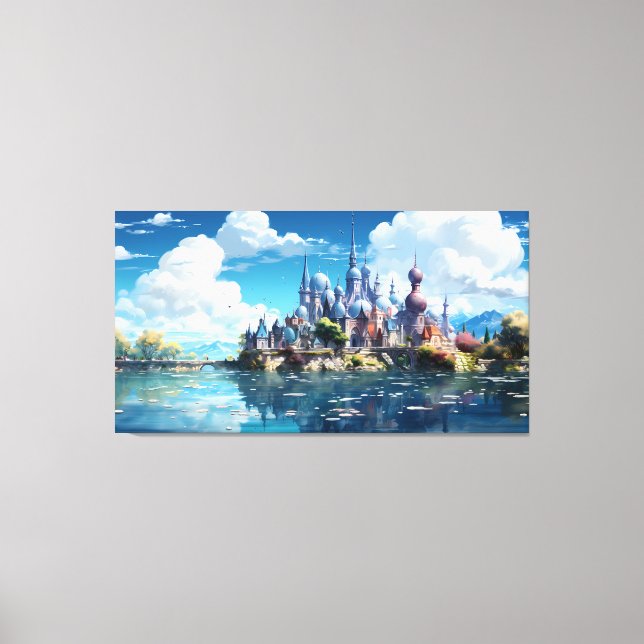 Fantasy Seaside Kingdom Canvas Print (Front)