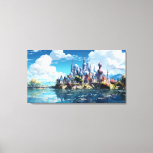 Fantasy Seaside Kingdom Canvas Print