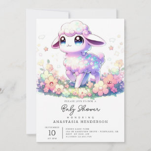Fantasy Sheep Baby Shower Invitation