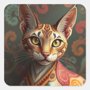 Fantasy Siamese Cat Stickers