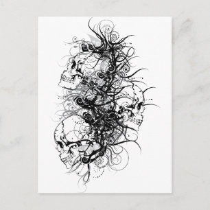 Fantasy Skulls Postcard