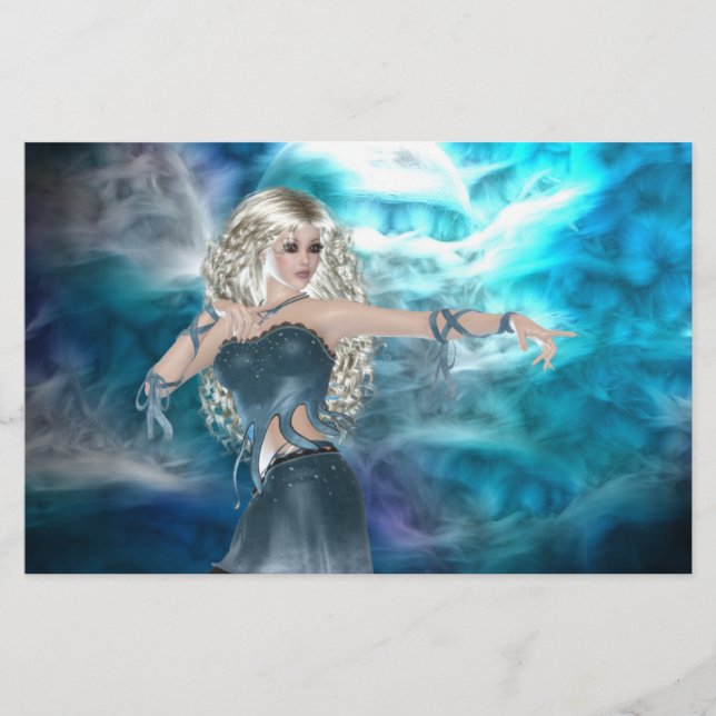 Fantasy Sky Siren Stationery (Front)