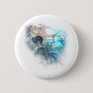 Fantasy Sky Siren Vignette 2 Inch Round Button