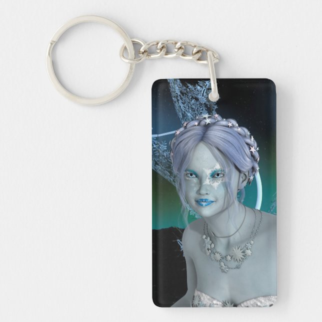 Fantasy Snow Fairy Keychain (Front)