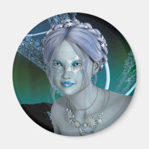 Fantasy Snow Fairy Magnet