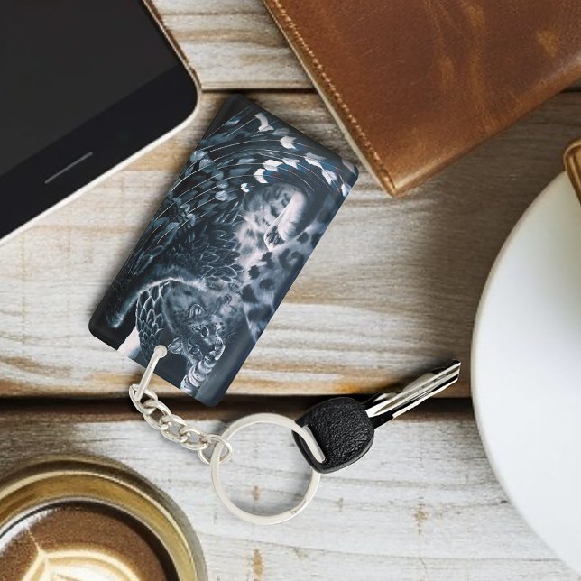 Fantasy Snow Leopard Wings Keychain (Creator Uploaded)
