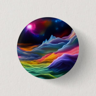 Fantasy Space Escape 1 Inch Round Button