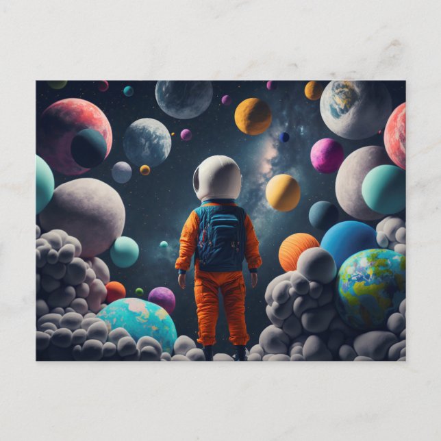 Fantasy Space Kid Postcard (Front)