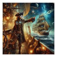 Fantasy Space Pirate Steampunk Vintage Victorian
