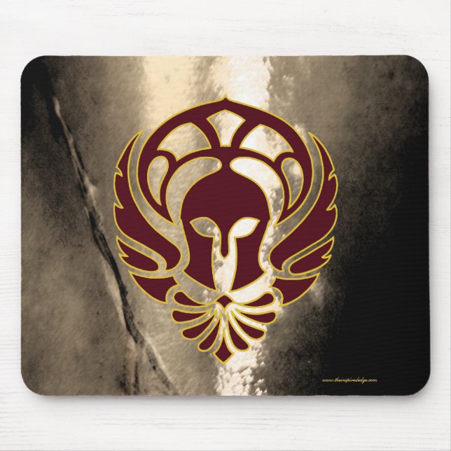 Fantasy Spartan Warrior Greek Metal Mouse Pad (Front)