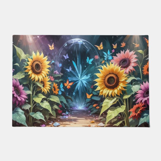 Fantasy Spring Garden Sunflower Rug (Front)