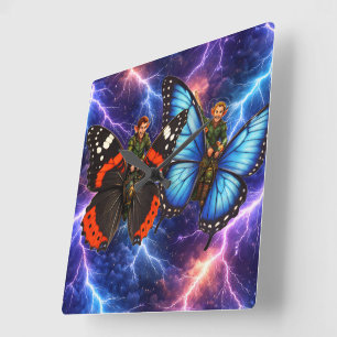 Fantasy Square wall clock