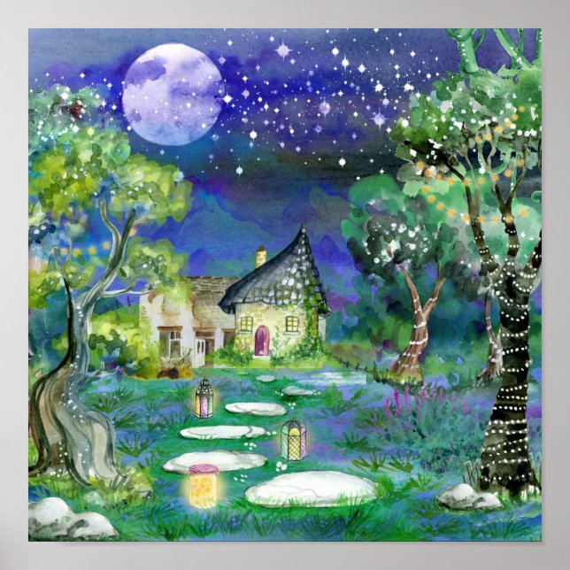 Fantasy Storybook Fairyland Landscape Image Poster (Front)