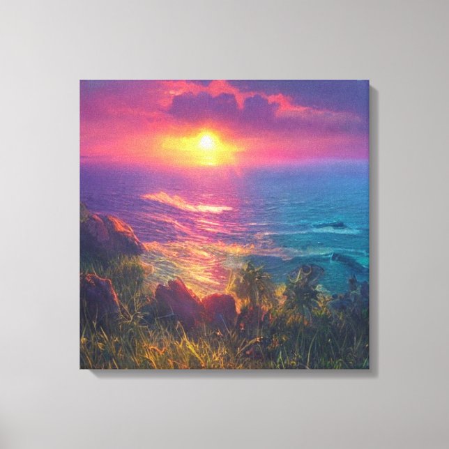Fantasy Sunset Canvas Print (Front)