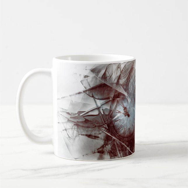 Fantasy surreal eye time clock coffee mug (Left)