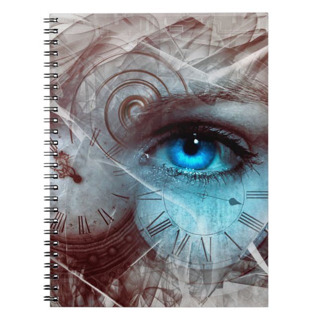 Fantasy surreal eye time clock notebook (Front)