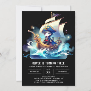 Fantasy Sweet Pirate Birthday Invitation