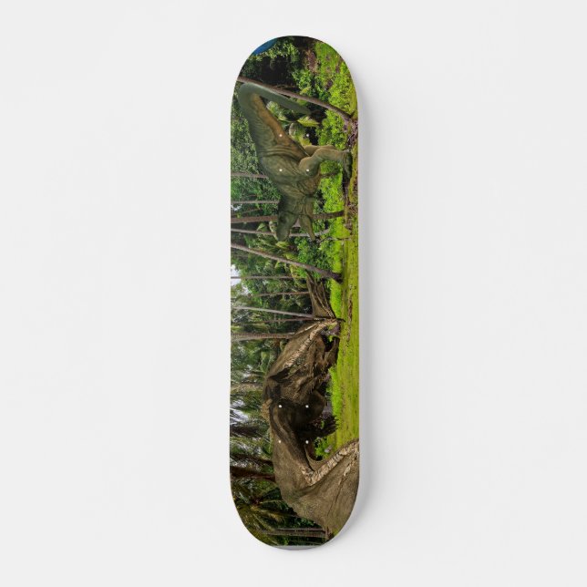 Fantasy T-Rex Tyrannosaurus Dragon battle  Skateboard (Front)