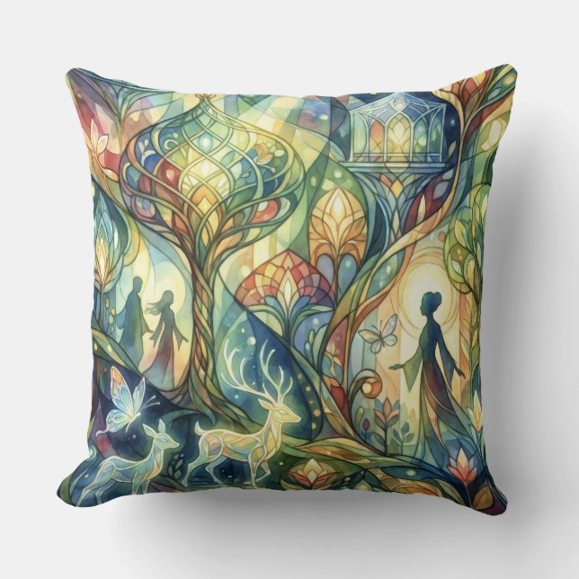 Fantasy Throw Pillow - Atmosphere of Love  (Front)