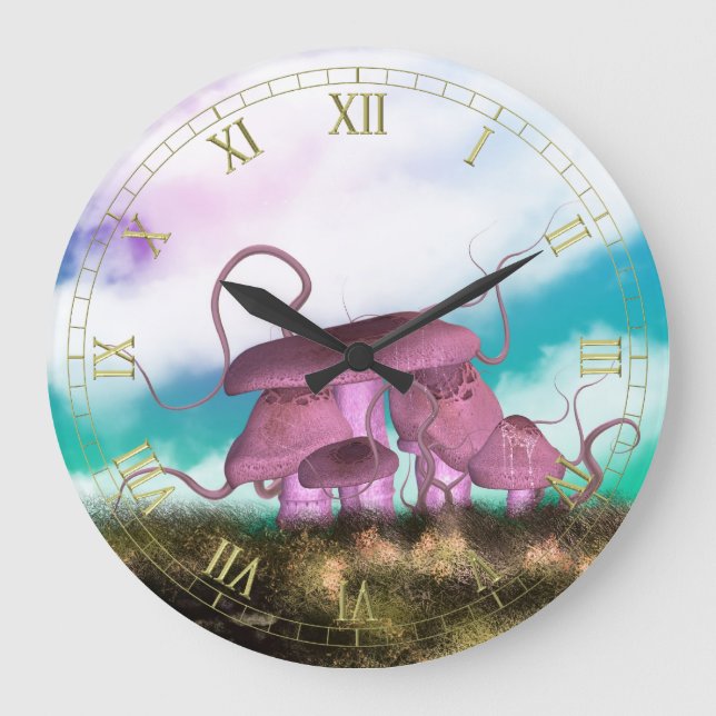 Fantasy Toadstools  Wall Clock (Front)