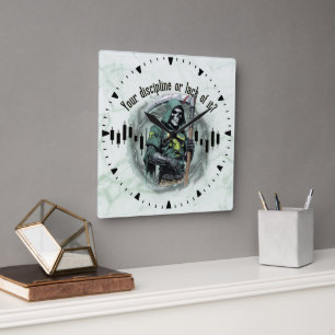  Fantasy trade design   Grim Reaper    motivation Square Wall Clock