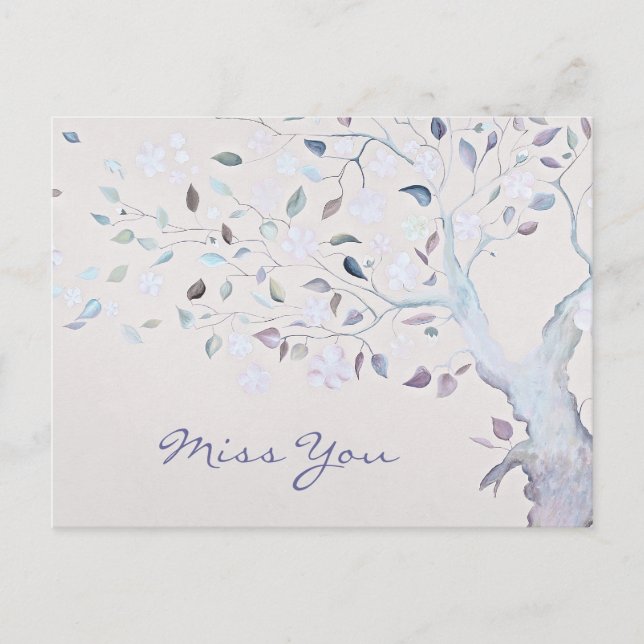 Fantasy Tree - Miss You Postcard (Front)