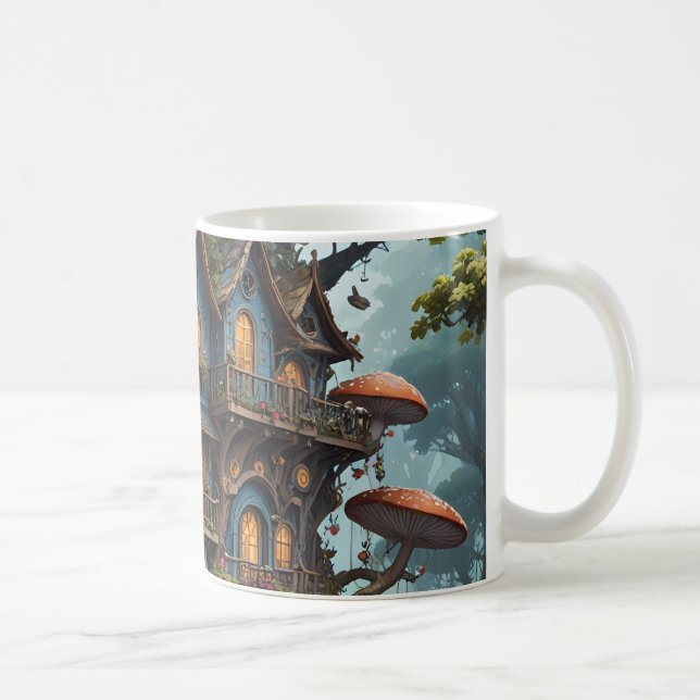 Fantasy Treehouse set of Coffee Mug.  Coffee Mug (Right)