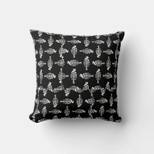 Fantasy tribal symbol motif background pattern throw pillow
