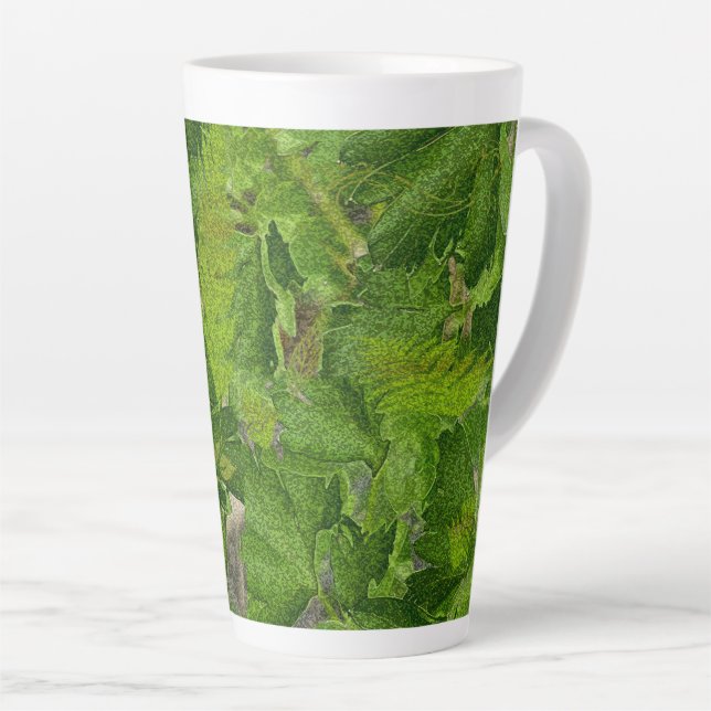 Fantasy Tropical Forest Latte Mug (Right Angle)