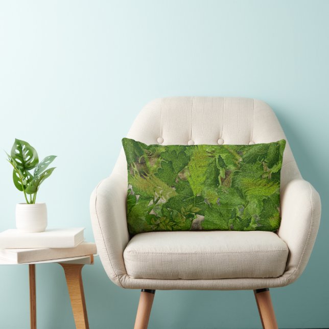 Fantasy Tropical Forest Lumbar Pillow (Chair)