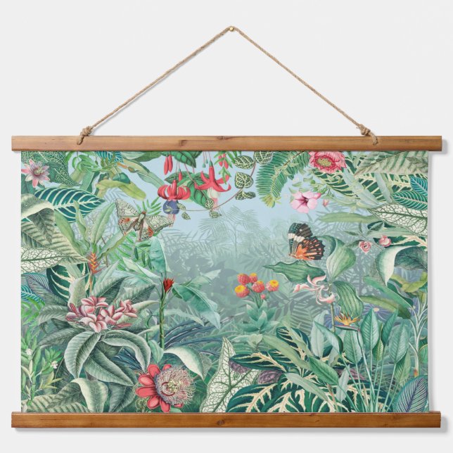 Fantasy Tropics Rainforest Hanging Tapestry (Front)