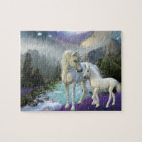 Fantasy Unicorn and Foal Mystical