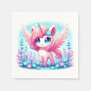Fantasy Unicorn Baby Shower Napkin