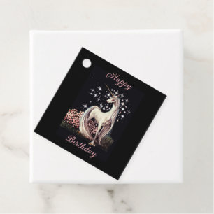 Fantasy Unicorn Birthday Favour Tags