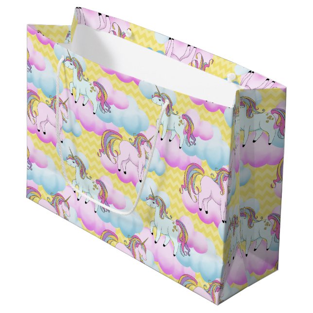Fantasy unicorn girls pattern party bag (Front Angled)
