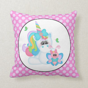 Fantasy unicorn girls room pillow