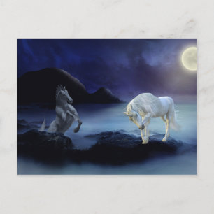Fantasy Unicorn Hippocampus Mythical Sea Creature Postcard