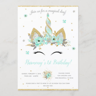 Fantasy Unicorn Invitation