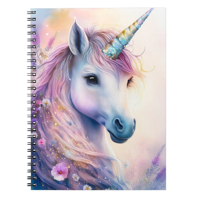 Fantasy Unicorn Notebook 6.5 x 8.75 inch (Front)