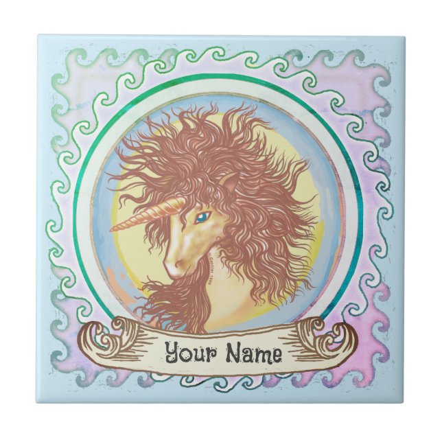 Fantasy Unicorn  Tile (Front)