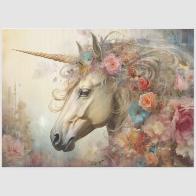 Fantasy Unicorn Tissue Paper (Front)