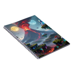 Fantasy Volcano World Photo Notebook